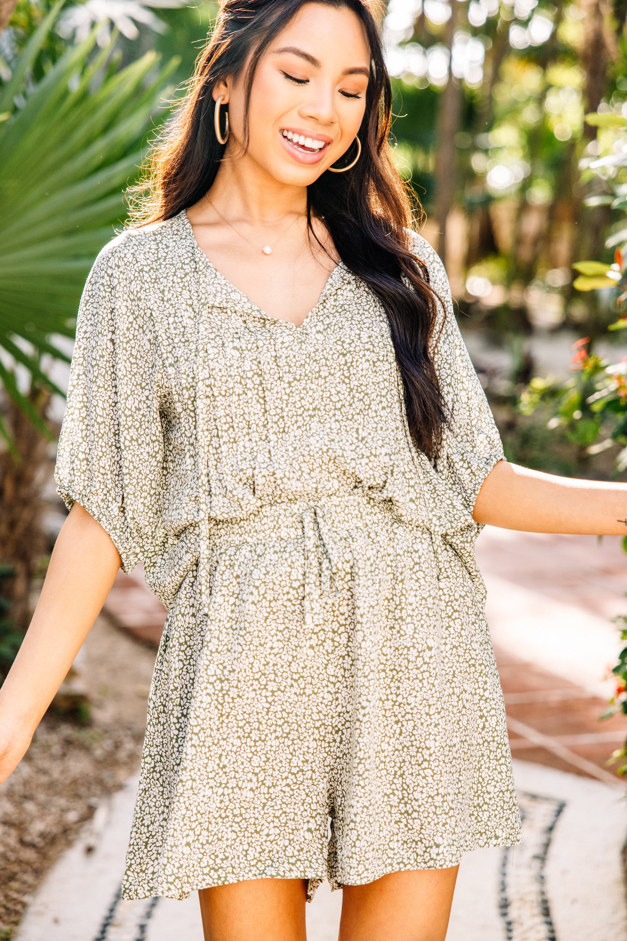 Full Of Life Sage Green Leopard Set